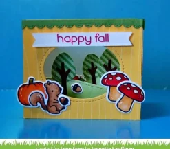 Troquel Lawn Fawn Scalloped Treat Box Haunted House compatible con Sizzix