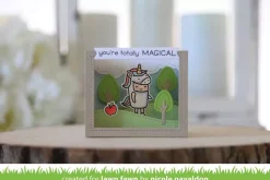 Troquel Lawn Fawn Scalloped Treat Box Haunted House compatible con Sizzix