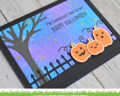 Troquel Spooky Fence Border Lawn Fawn compatible con Sizzix