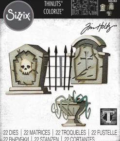Troquel Thinlits Graveyard Colorize by Tim Holtz Sizzix