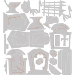 Troquel Thinlits Graveyard Colorize by Tim Holtz Sizzix