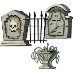 Troquel Thinlits Graveyard Colorize by Tim Holtz Sizzix