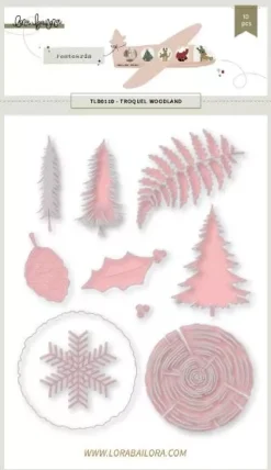 Troquel Woodland Postcards Lora Bailora