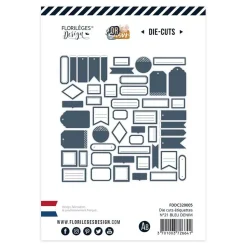 Troquelados Etiquetas Azul vaquero O Saison Florilèges Design