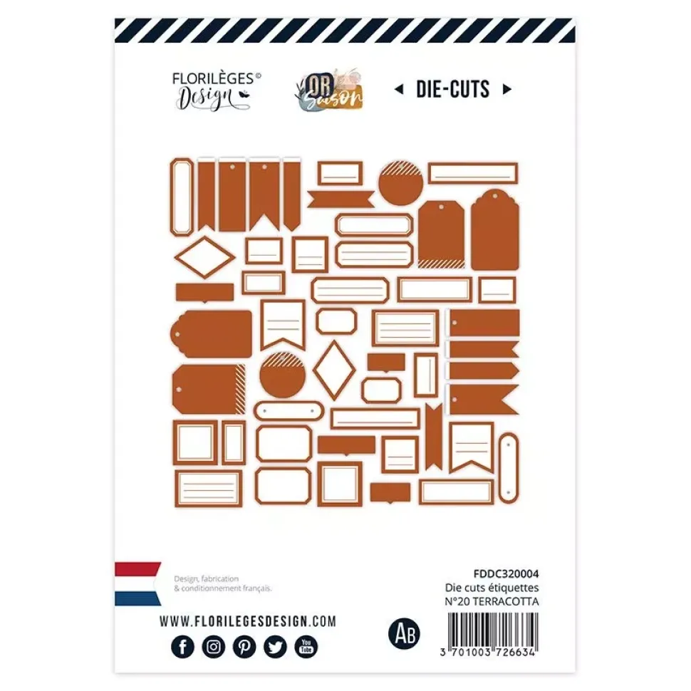 Troquelados Etiquetas Terracota O Saison Florilèges Diseño