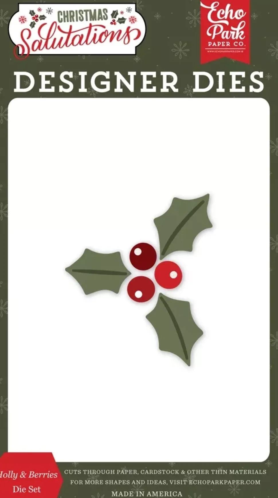Troqueles Holly & Berries Salutations Christmas Echo Park