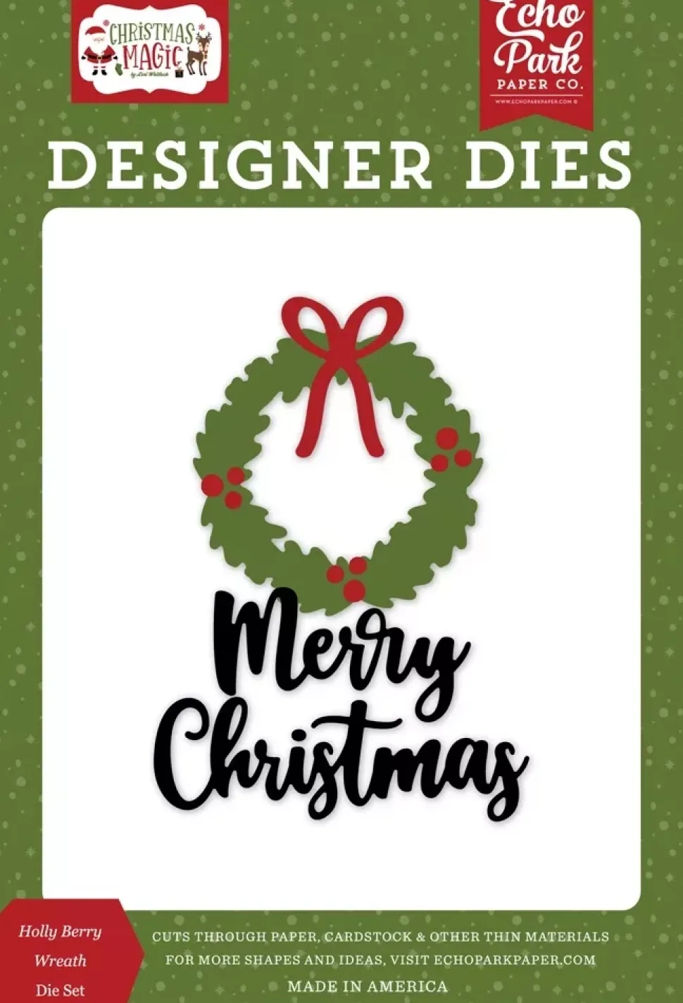 Troqueles Holly Berry Wreath Christmas Magical Echo Park
