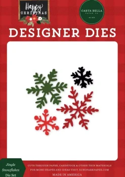 Troqueles Jingle Snowflakes Happy Christmas Carta Bella