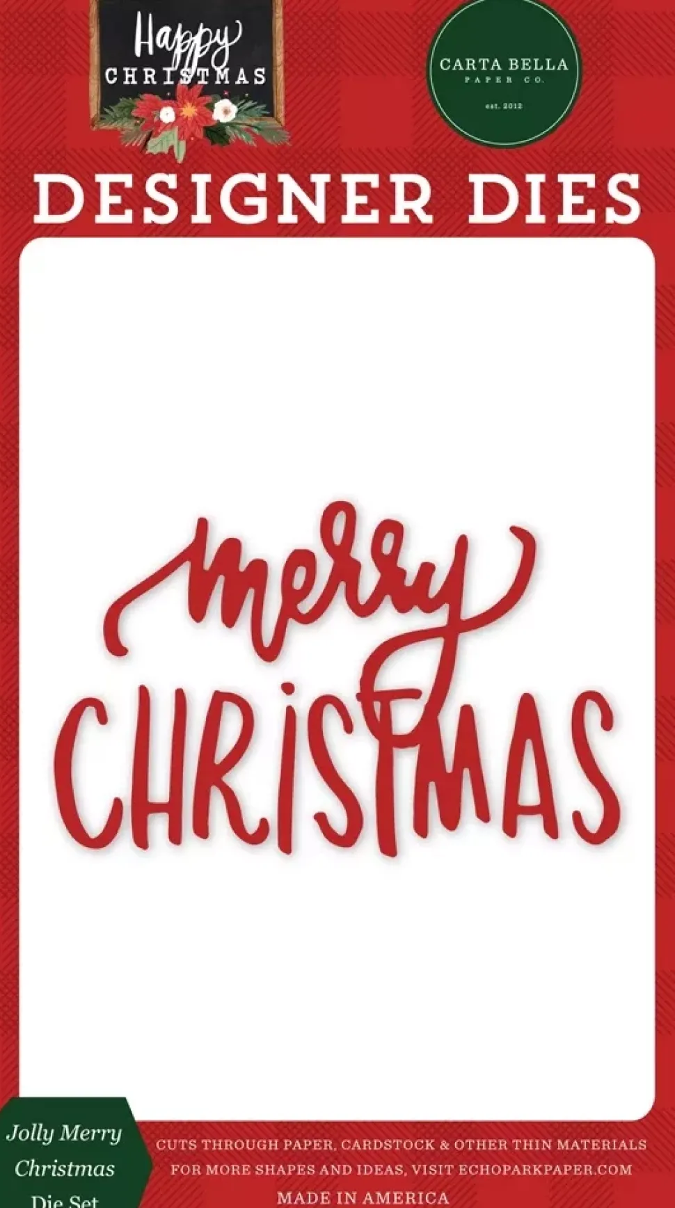 Troqueles Jolly Merry Christmas Happy Christmas Carta Bella