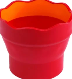 Vaso Portátil Rojo Click&Go Connector Faber-Castell