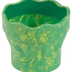 Vaso Portátil verde marmol Click&Go Connector Faber-Castell