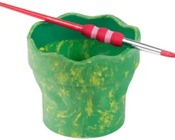 Vaso Portátil verde marmol Click&Go Connector Faber-Castell